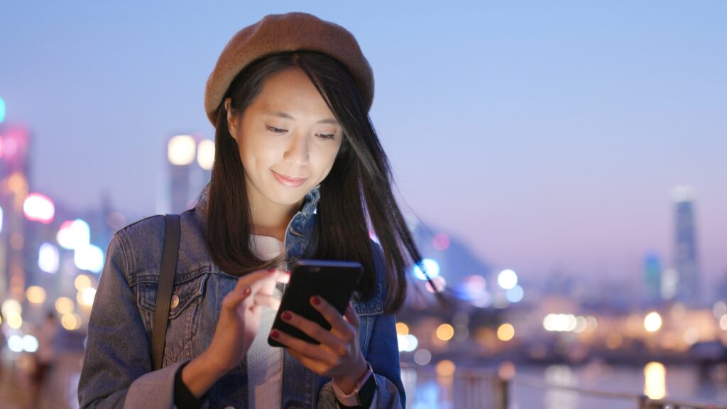 Girl with phone
